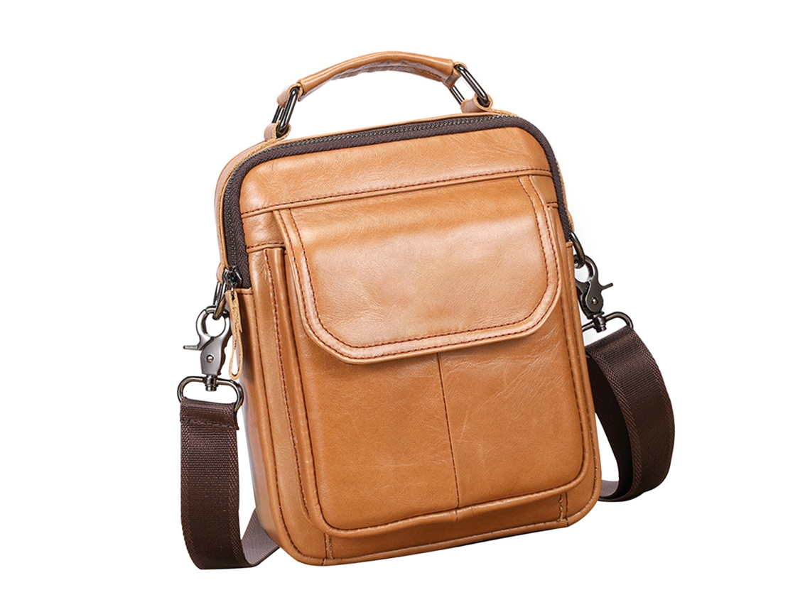 Bolso bandolera de cuero vintage para hombre