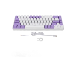 Teclado Mecánico De 68 Teclas Con Interruptores Rojos, Iluminación Rgb, Cableado Al 60%, Conexión Usb-c Para Juegos De Pc Con Puerto Usb.