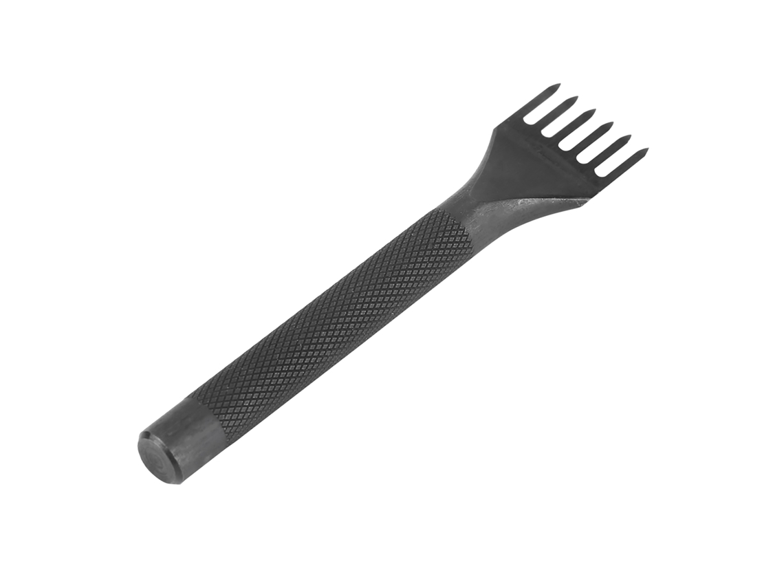 Kit De 4 Herramientas Para Perforar Y Coser Cuero Hecho A Mano - Dientes 1+2+4+6