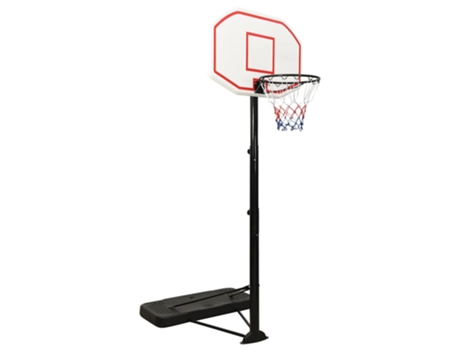 vidaXL Canasta de baloncesto polietileno blanco 258-363 cm