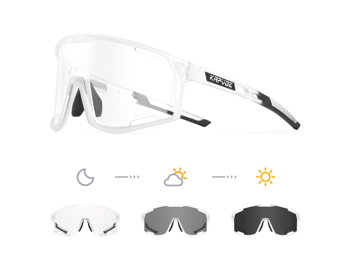 (estilo 18) Gafas De Ciclismo Fotocromáticas Unisex, Lentes De Polipropileno Translúcido Uv400