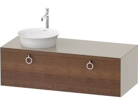 DURAVIT Tulip blanco, mueble de baño colgado en la pared, ancho 1300 x profundidad 550mm, con 1x extraíble, con tirador, WT4982L