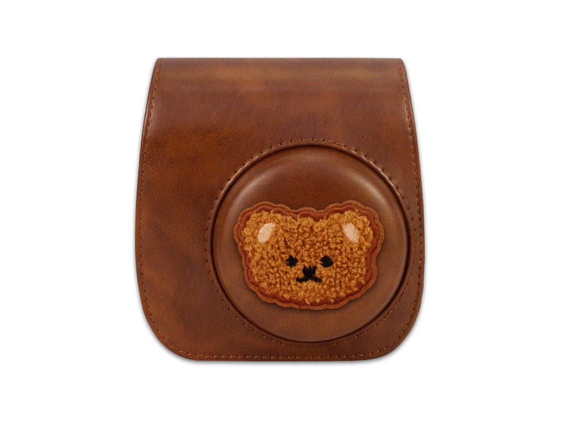Estuche Chrui para Instax Mini 8/9/11/12, versátil y resistente a los impactos (oso de peluche)