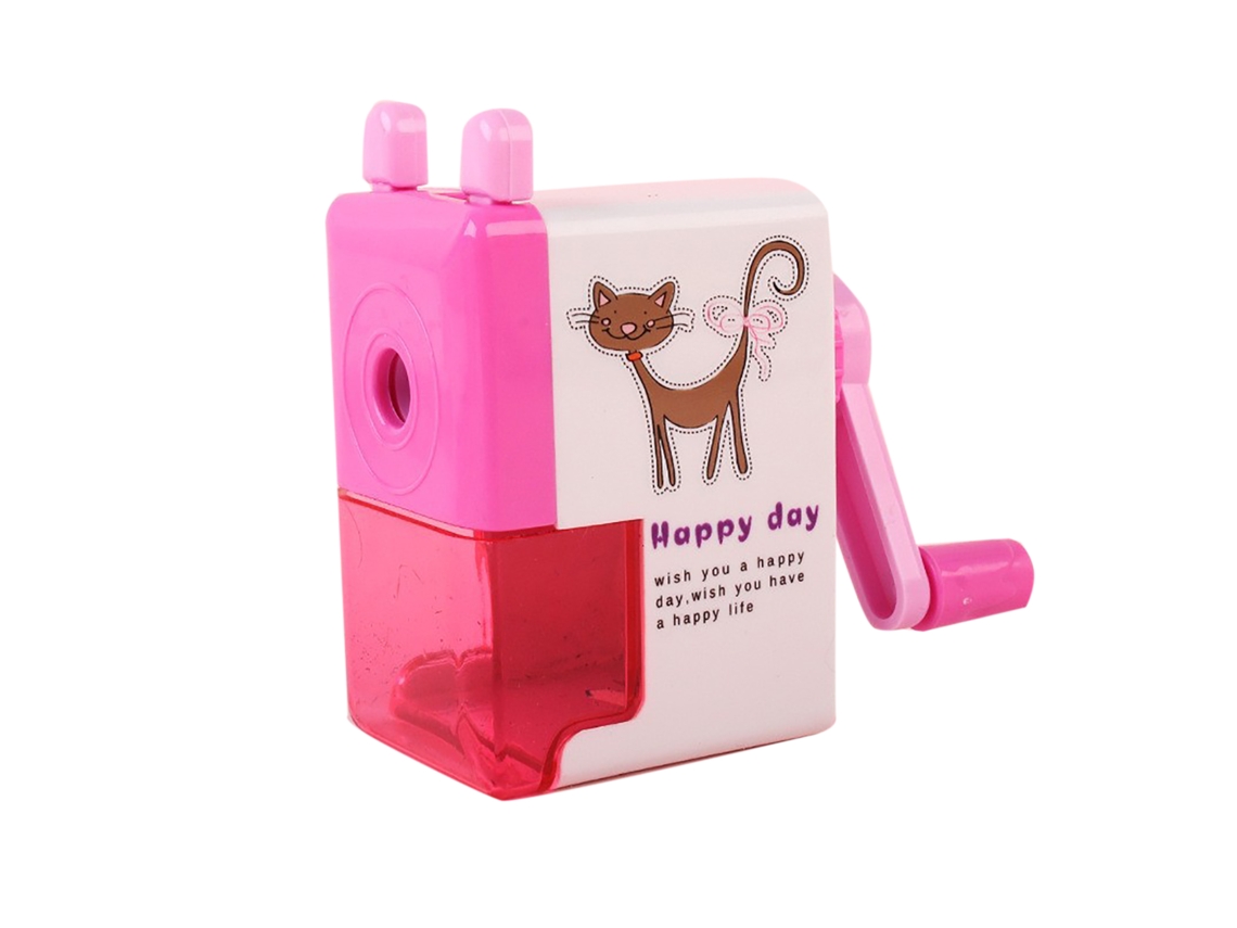 Sacapuntas Mini Cute De Manivela Para Estudiantes De Primaria Y Secundaria Gato