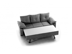 Chaise longue reversible en gris Panamá
