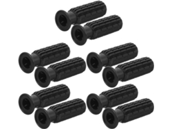 Juego de 10 empuñaduras de plástico reforzado para mesa de futbolín, antideslizantes, de 8 mm de grosor y 0,7 mm de longitud.
