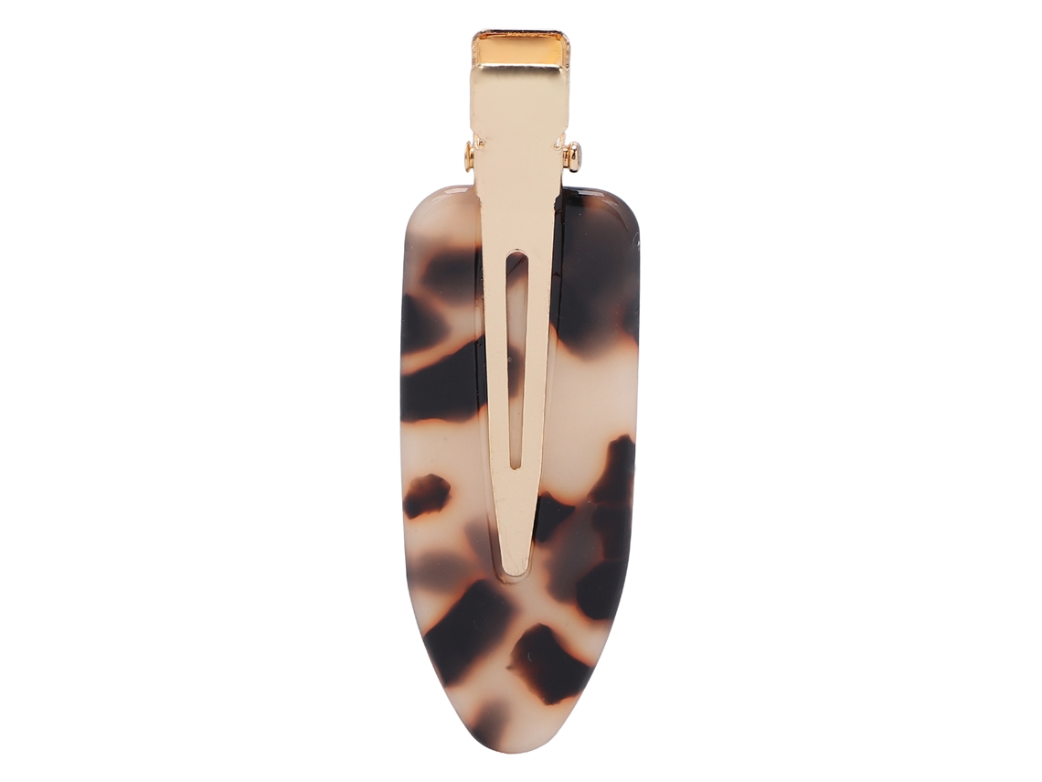 Pinza De Pelo Para Mujer Y Niña Sin Pliegues Pinza De Pato Decora Franja Pelo Animal Print Leopardo