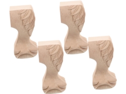 Juego De Muebles De Madera Beige De 4 Piezas Para Mesa De Centro, Silla, Sofá, Armario Y Cómoda.