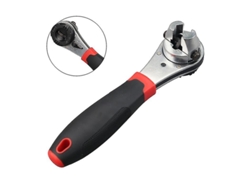 Llave De Trinquete Ajustable Multifuncional 6-22mm Con Mango Bicolor Para Mantenimiento Profesional Y Emergencias