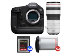 Canon Eos R1 + Rf 70-200mm F/2.8 L Is Usm Z Blanco + 2 Sandisk 128gb Extreme Pro Cfexpress Type B + 3 Canon Lp-e19 + Ebook Pricedirect