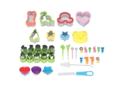 Kit De Repostería De 43 Piezas: Moldes, Cortadores De Galletas, Tenedores Y Accesorios Para Pasteles En Acero Inoxidable Y Silicona.