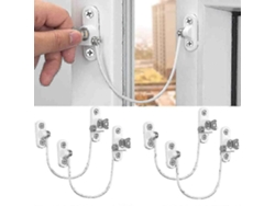 4 Cerrojos Limitadores De Ventanas Seguridad Bebé Bloqueos De Ventanas Y Puertas Instalación Fácil Blanco
