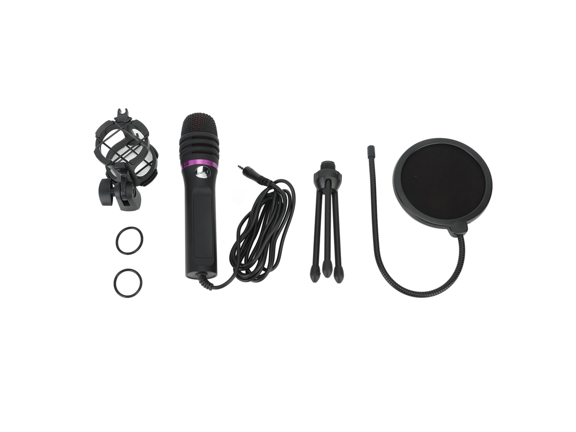 Micrófono Cardioide De 3,5 Mm Con Trípode, Filtro Antipop Y Reducción De Ruido Para Grabación De Juegos De Pc.