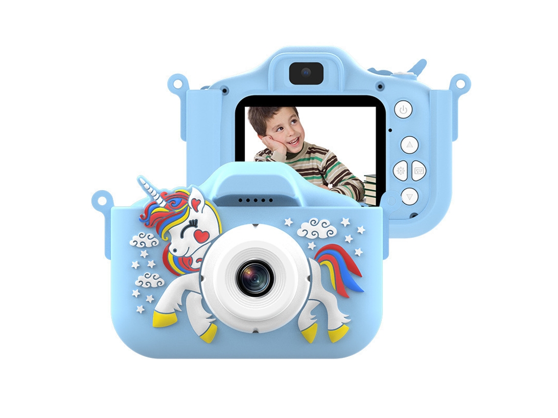 Cámara Infantil, Mini Cámara De Vídeo De Diseño Animado, Cámara Digital (azul) Czhhmart