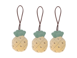3pcs Pingente De Chaveiro Pelúcia Desenho Animado Macio Marca De Nome Acessório Infantil 3.7in