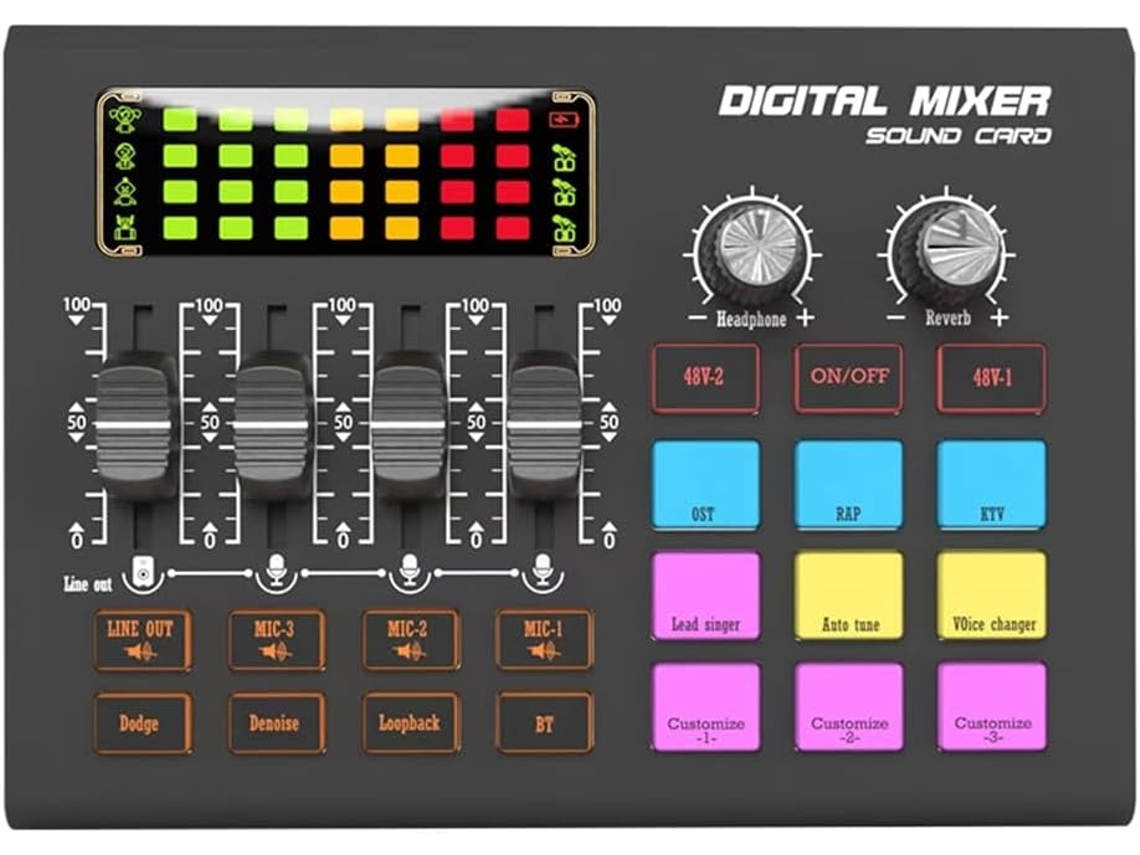 Tarjeta De Sonido Mezcladora Sx10 Para Grabación En Directo De Juegos En Portátil
