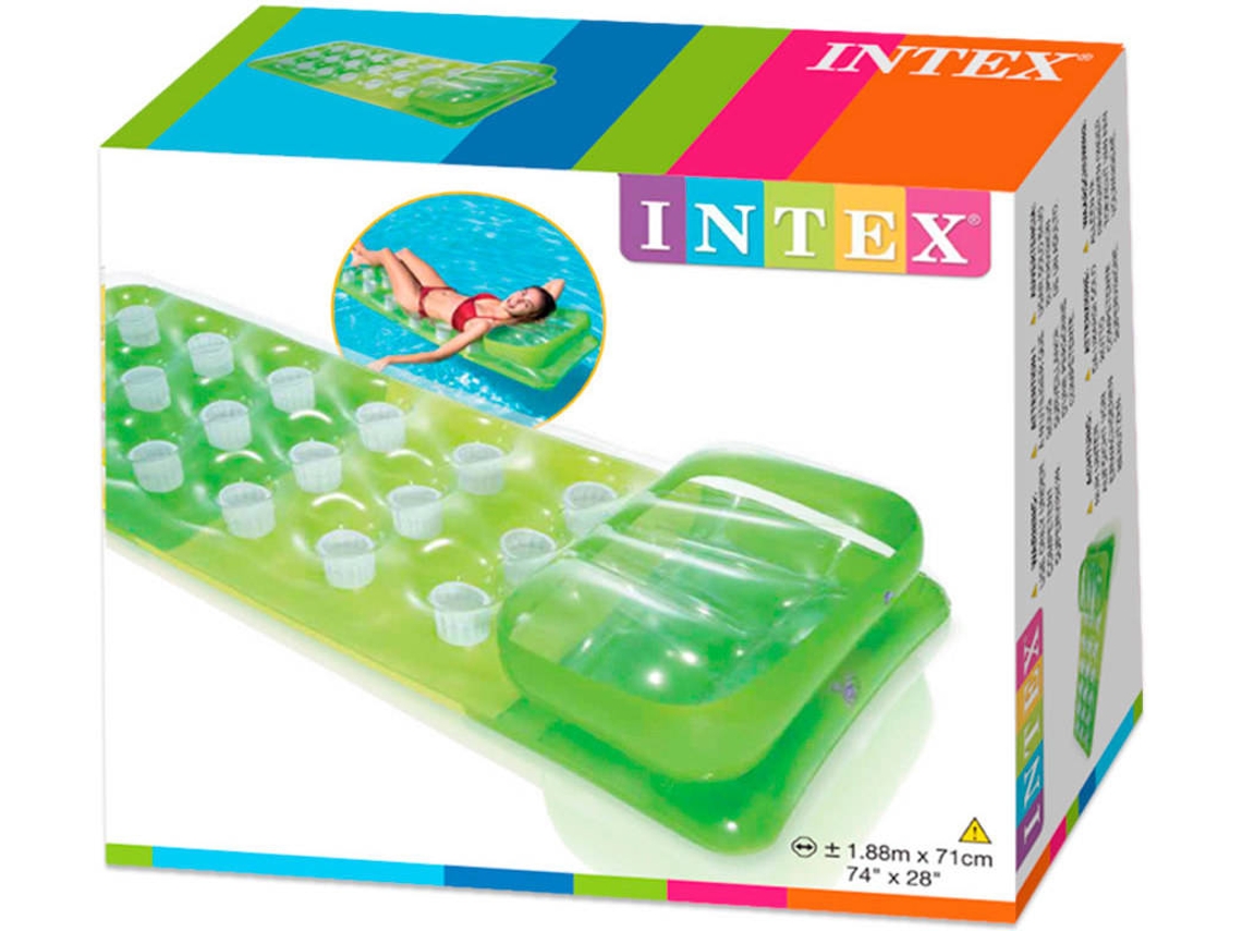 Colchón hinchable Intex infantil & hinchador, Mint Green, 107 x