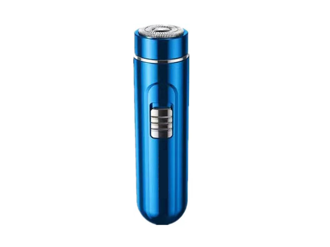 (azul) Afeitadora Eléctrica Compacta Y Portátil Para Hombres - Recargable Por Usb