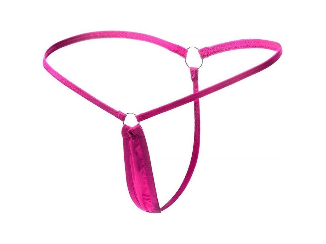 5pcs Ropa Interior Sexy Low Rise G-string Thong Para Mujer Con Cierre O-ring Tejido Poliéster Spandex L Rosered