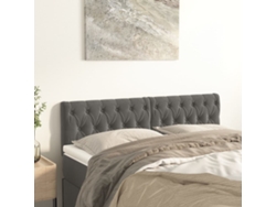 Cabeceros 2 Unidades De Terciopelo Gris Oscuro 80x7x78/88 Cm