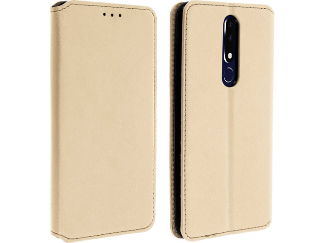 Funda Nokia 3.1 Plus AVIZAR Book Dorado