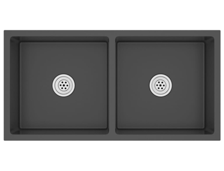 Fregadero VIDAXL Hecho A Mano Acero Inoxidable Negro