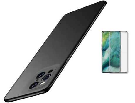 Kit Carcasa Y Protector Cristal Oppo Find X3 Pro Ultimatte Turtleshell Negro