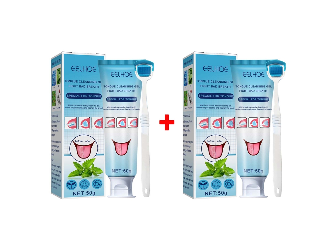 Gel limpiador para la lengua 50 g Caja de 2 unidades