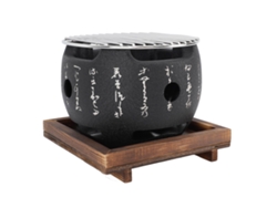 Parrilla de estilo japonés, miniparrilla portátil japonesa para barbacoa, estufa de carbón redonda para alimentos, herramienta de barbacoa doméstica L