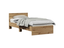 Maison Exclusive - Estructura De Cama Con Cabecera Roble Artesanal 90 X 200 Cm