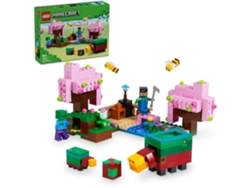 LEGO Minecraft: O Jardim das Cerejeiras – Brinquedo com sniffer, zombie e abelhas (304 peças)