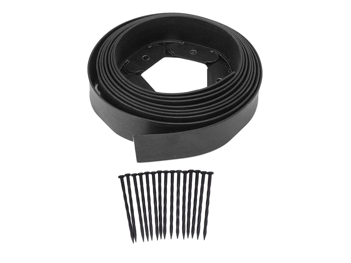 Kit Para Delimitar Jardines Y Céspedes Sin Excavación, Con 15 Clavos De Pe, 5 M, Para Paisajismo.
