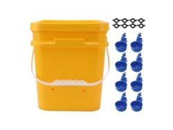 Bebedero Automático Para Pollos De 12 Litros Con Cubo, Cuencos Y Tornillos Para Aves De Corral.