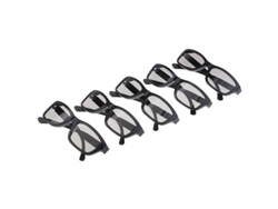 5 Gafas 3d Pasivas Para Tvs Panasonic, Toshiba Y Más, Ligeras Y Confortables Como Se Describe Negro
