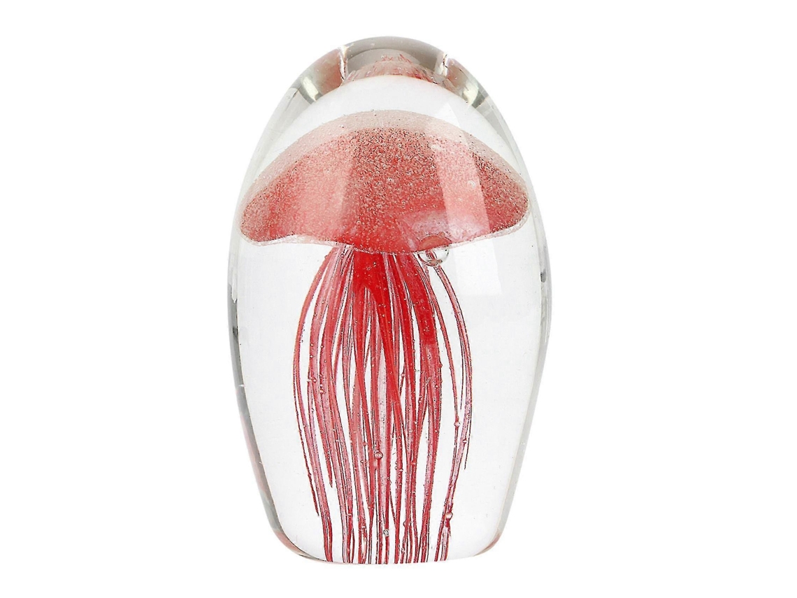 Figuras de medusas de cristal brillante hechas a mano para acuario y decoración del hogar. B Rosewell