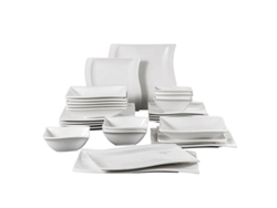 Juego de vajilla de porcelana de 26 piezas, apto para microondas y horno, diseño elegante, 26 piezas OEM