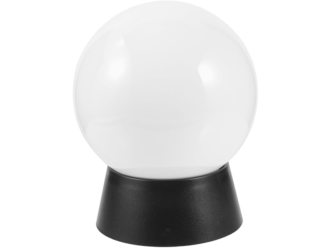 Aplique de pared LED de exterior, forma esférica, 200 mm, estructura acrílica transparente, marca Gokoco.