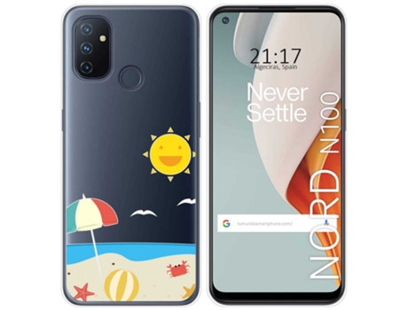 Carcasa OnePlus Nord N100 TUMUNDOSMARTPHONE Dibujos Transparente Multicolor