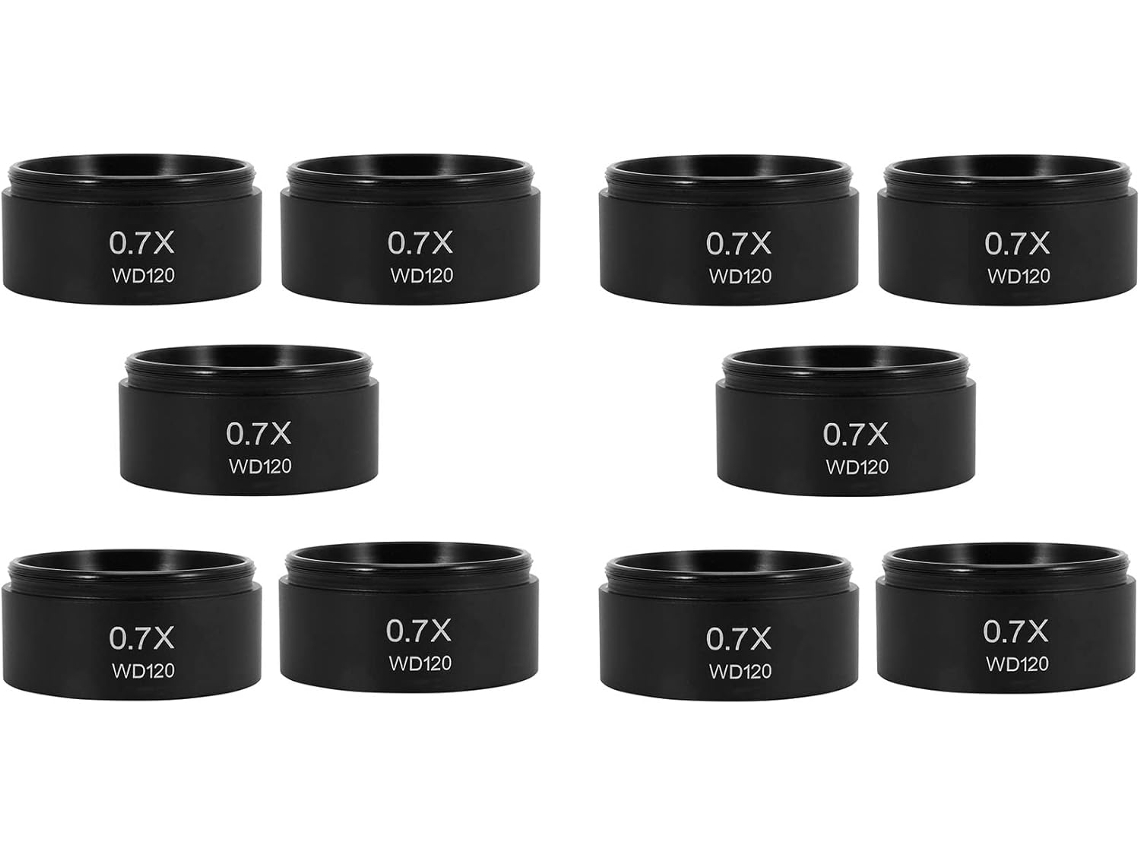 Microscopio Estereoscópico Trinocular Wd120 10x 0.7x Con Lente Objetivo Auxiliar Barlow De 48 Mm