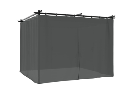 Cenador VIDAXL Antracita Acero (3x3 m)