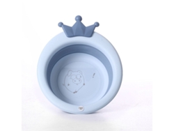 Cuenco Plegable Para Bebé Con Diseño, Portable, Baño Y Lavado Para Niños, Color Azul Claro