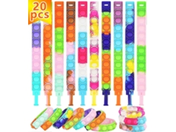 Pulseras Pop Fidget It para niños, paquete de mini juguetes Pop It Fidget Poppers para niñas, regalos de fiesta Pop It para niños, Pr