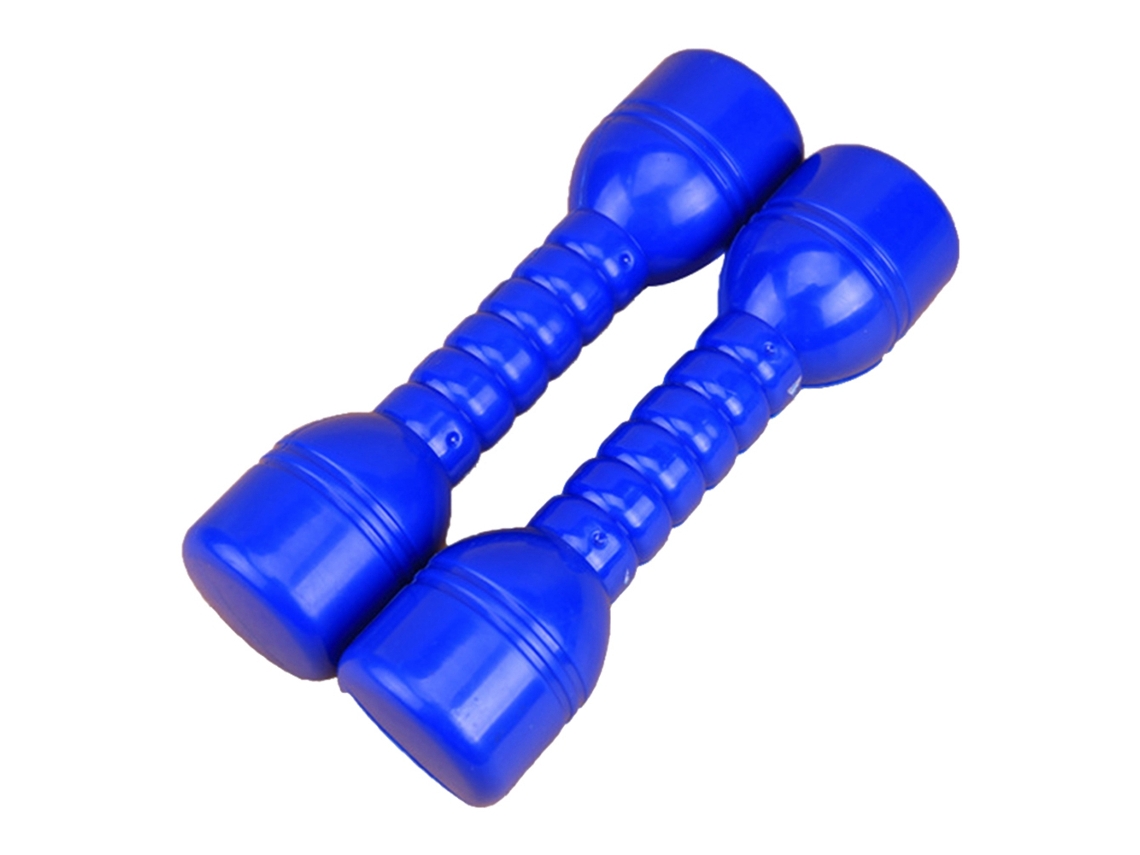 Mancuernas de colores para niños, juguete de ejercicio y entrenamiento (azul)