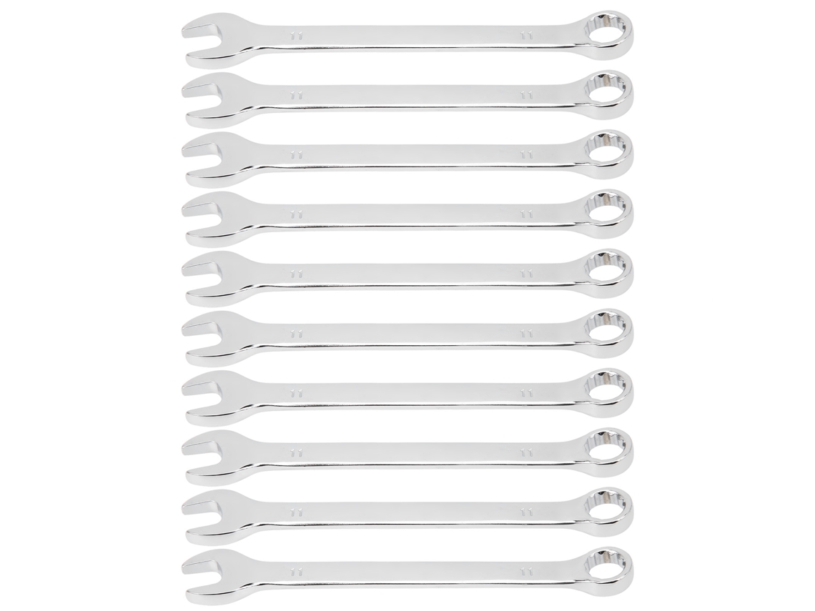 Juego De 10 Llaves Combinadas Dobles De 11 Mm, Acero Cromo-vanadio, Herramienta Manual Para Reparaciones.