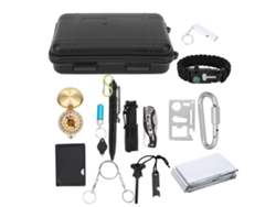Kit De Herramientas De Supervivencia Multifuncional De 15 Piezas, Caja De Emergencia Sos, Equipo Para Exteriores