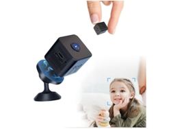 BISBISOUS Mini cámara Full HD 1080P Wifi Seguridad para el hogar Visión nocturna Detección de movimiento Negro