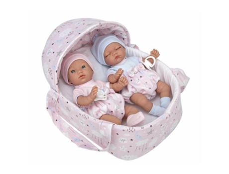 Bebé de Jugar ARIAS Elegance Twins Cesto (28 cm)