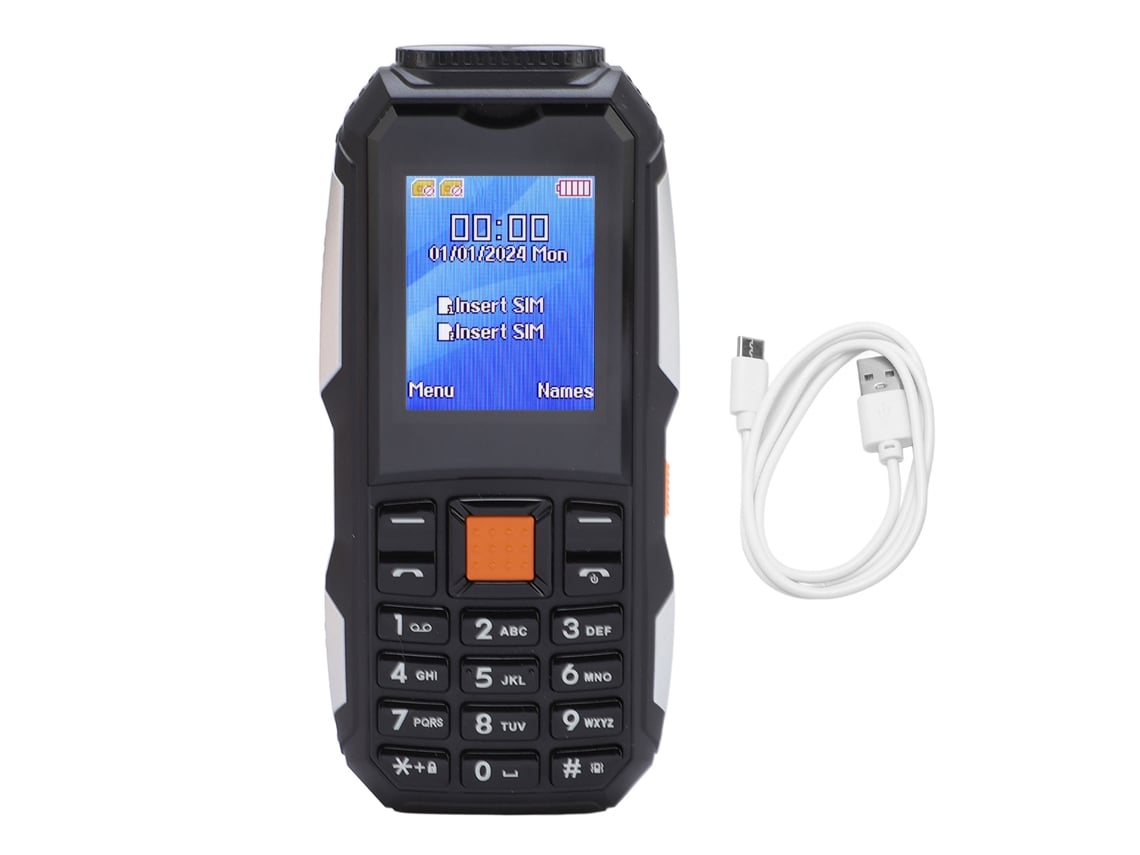 Teléfono Móvil Para Personas Mayores, Pantalla De 1,77 Pulgadas, Batería De 4800 Mah, Doble Sim 2g, Negro.