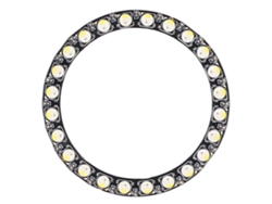 Anel de luz LED RGB de 24 bits SK6812 com 32 cores e luz branca fluorescente para teto.