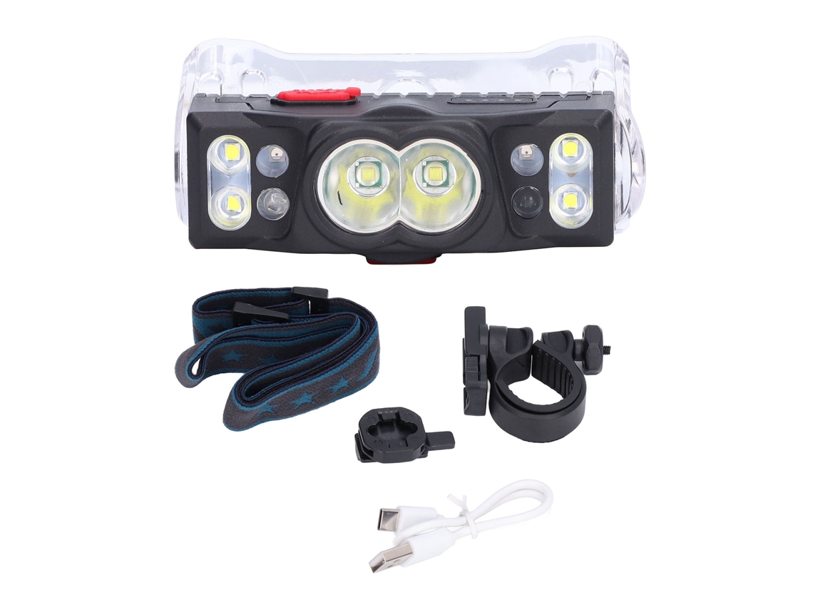 Rebe-linterna Frontal Led Mini Recargable Con Sensor Inteligente Impermeable Usb Y Indicador De Potencia Magnética